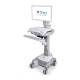 Capsa 207237 Trio™ LT Mobile Computing Workstation with Manual Lift - Left Facing View (Monitor, Keyboard, and Mouse are Not Included)