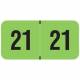 2021 Year Labels - PMA Fluorescent Green - Size 3/4" H x 1 1/2" W