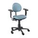 Brewer 21435BA Millennium Backrest Task Chair with Arm Rests - Blue Fog Upholstery