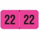 2022 Year Labels - PMA Fluorescent Pink - Size 3/4" H x 1 1/2" W