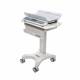 Health o Meter 2210CART-AC Mobile Acute Care Cart for 2210 Series Neonatal/Pediatric Scales - With Scale, Cart Tilted Right (The Scale is Sold Separately)