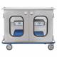 Blickman Stainless Steel Maxi Case Cart Model CCC1-19G with Double Glass Doors (contents not included)