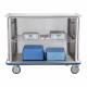 Blickman Stainless Steel Maxi Case Cart Model CCC1-19G comes with one sturdy, wire rollout shelf (contents not included)