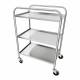 Blickman 2427535000 Medium Duty Utility Cart Model 7535SS - Three Shelves, Side Rails