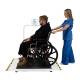 Health o Meter 2610 Series Digital Wheelchair Dual Ramp Scale with Large Platform - With Patient Being Pushed