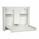 OmniMed 291508 Mini Powder Coated Steel Wall Desk - Door remains open until nudged to start the closure