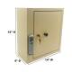 OmniMed 291665 OmniGuard Narcotic Cabinet with E-Lock, 15" H x 14" W x 6" D - with Dimensions