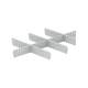 Pegasus PLY-ACC-PED4 Accessory Package 2 for Poly Pediatric Emergency Carts, Factory Installed - 3" Drawer Divider Set