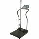3001-AMHR Series Health o Meter Antimicrobial Digital Platform Scale with Handrail, Mechanical Height Rod - Right Angled with Height Rod in Home Position