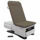 Model 3003 FusionONE Power Hi-Lo Manual Back Exam Chair with Foot Control, Stirrups, Drain Pan, Drawer Warmer, Pelvic Tilt & Receptacle - Chocolate Truffle