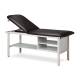 Clinton 3030-E Alpha Express Treatment Table with Adjustable Backrest and Shelving - Black (Paper Roll is Not Included)