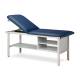 Clinton 3030-E Alpha Express Treatment Table with Adjustable Backrest and Shelving - Royal Blue (Paper Roll is Not Included)