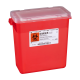 Bemis Health Care 303030 3-Gallon Multi-Purpose Biohazard Sharps Container with Hinged Lid - Translucent Red
