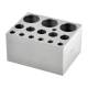 OHAUS 30400156 Single Combination Module Block for HB Series Dry Block Heaters and Incubating Cooling Orbital Shaker - 6 x 6 mm, 5 x 12/13 mm, and 3 x 25 mm Test Tubes
