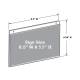 OmniMed 304090 Clear Acrylic Wall Mounted Horizontal Sign Holder, Small, 8.5" W x 6.25" H - with Dimensions