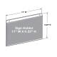 OmniMed 304092 Clear Acrylic Wall Mounted Horizontal Sign Holder, Medium, 11" W x 9.25" H - with Dimensions