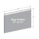 OmniMed 304095 Clear Acrylic Wall Mounted Horizontal Sign Holder, Large, 17" W x 11.75" H - with Dimensions