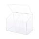 OmniMed 304211 Acrylic Wall Mounted Bulk Dispenser, Two Compartment - Open Lid