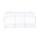 OmniMed 304212 Acrylic Wall Mounted Bulk Dispenser, Three Compartment - Front View
