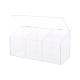 OmniMed 304212 Acrylic Wall Mounted Bulk Dispenser, Three Compartment - Open Lid