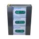 OmniMed 305309 Stainless Steel Wall Mounted Glove Box Holder with Lock - Triple Capacity (The Glove Boxes are Not Included)