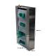 OmniMed 305311 Stainless Steel Wall Mounted Glove Box Holder with Lock, Quad Capacity - with Dimensions (The Glove Boxes are Not Included)
