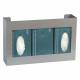OmniMed 305403 Magnetic Deluxe Triple Glove Box Holder - Front View (Glove Boxes NOT included)