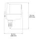 OHAUS Corporation 30586767 Achiever™ 5000 e-A51ST200 Overhead Stirrer, 200 Ncm Maximum Torque - Dimensional Drawing, Side View