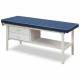 Clinton Model 3130 Flat Top Alpha-S Series Straight Line Treatment Table with Shelf & 2 Drawers