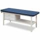 Clinton Flat Top Alpha-S Series Straight Line Treatment Table with Shelf & 2 Drawers - 30" Width