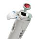 Globe Scientific 3364-10 Diamond™ PosiStop™ 8-Channel Pipettor with Adjustable Volume, 0.5-10 uL, Red Plunger - Close up View