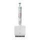 Globe Scientific 3364-300 Diamond™ PosiStop™ 8-Channel Pipettor with Adjustable Volume - 30-300 uL, Yellow Plunger