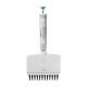 Globe Scientific 3365-20 Diamond™ PosiStop™ 12-Channel Pipettor with Adjustable Volume - 2-20 uL, Red Plunger