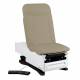 Model 3502-500-305CL FusionONE+ ProGlide Power Hi-Lo Power Backrest Exam Table with Contoured Top, WheelBase System, Foot Control & Stirrups - Creamy Latte