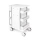 OmniMed 351003 Phlebotomy Cart with 5 Drawers and Key Lock - Back View