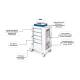 OmniMed 351003 Phlebotomy Cart with 5 Drawers and Key Lock - with Annotation (The Items are Not Included)