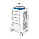 OmniMed 351003 Phlebotomy Cart with 5 Drawers and Key Lock, Right Side View - With Items (The Items are Not Included)