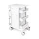 OmniMed 351004 Phlebotomy Cart with 5 Drawers and E-Lock - Back View