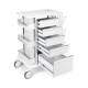 OmniMed 351004 Phlebotomy Cart with 5 Drawers and E-Lock - Left Side View