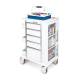 OmniMed 351004 Phlebotomy Cart with 5 Drawers and E-Lock, Right Side View - With Items (The Items are Not Included)