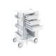 OmniMed 351005 Phlebotomy Cart with 3 Drawers and Key Lock - Left Side View