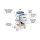 OmniMed 351006 Phlebotomy Cart with 3 Drawers and E-Lock - with Annotation (The Items are Not Included)