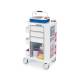 OmniMed 351006 Phlebotomy Cart with 3 Drawers and E-Lock (The Items are Not Included)