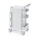 OmniMed 351008 Ergo Phlebotomy Cart with 3 Drawers and Centralized Key Lock - Back View