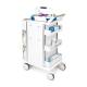 OmniMed 351009 Ergo Phlebotomy Cart with 5 Drawers and Key Lock, Back View - With Items (The Items are Not Included)