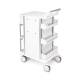 OmniMed 351009 Ergo Phlebotomy Cart with 5 Drawers and Key Lock - Back View