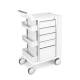 OmniMed 351009 Ergo Phlebotomy Cart with 5 Drawers and Key Lock - Side View