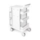 OmniMed 351010 Ergo Phlebotomy Cart with 5 Drawers and E-Lock - Back View