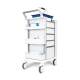 OmniMed 351010 Ergo Phlebotomy Cart with 5 Drawers and E-Lock - Middle Side View (The Items are Not Included)
