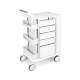 OmniMed 351010 Ergo Phlebotomy Cart with 5 Drawers and E-Lock - Side View